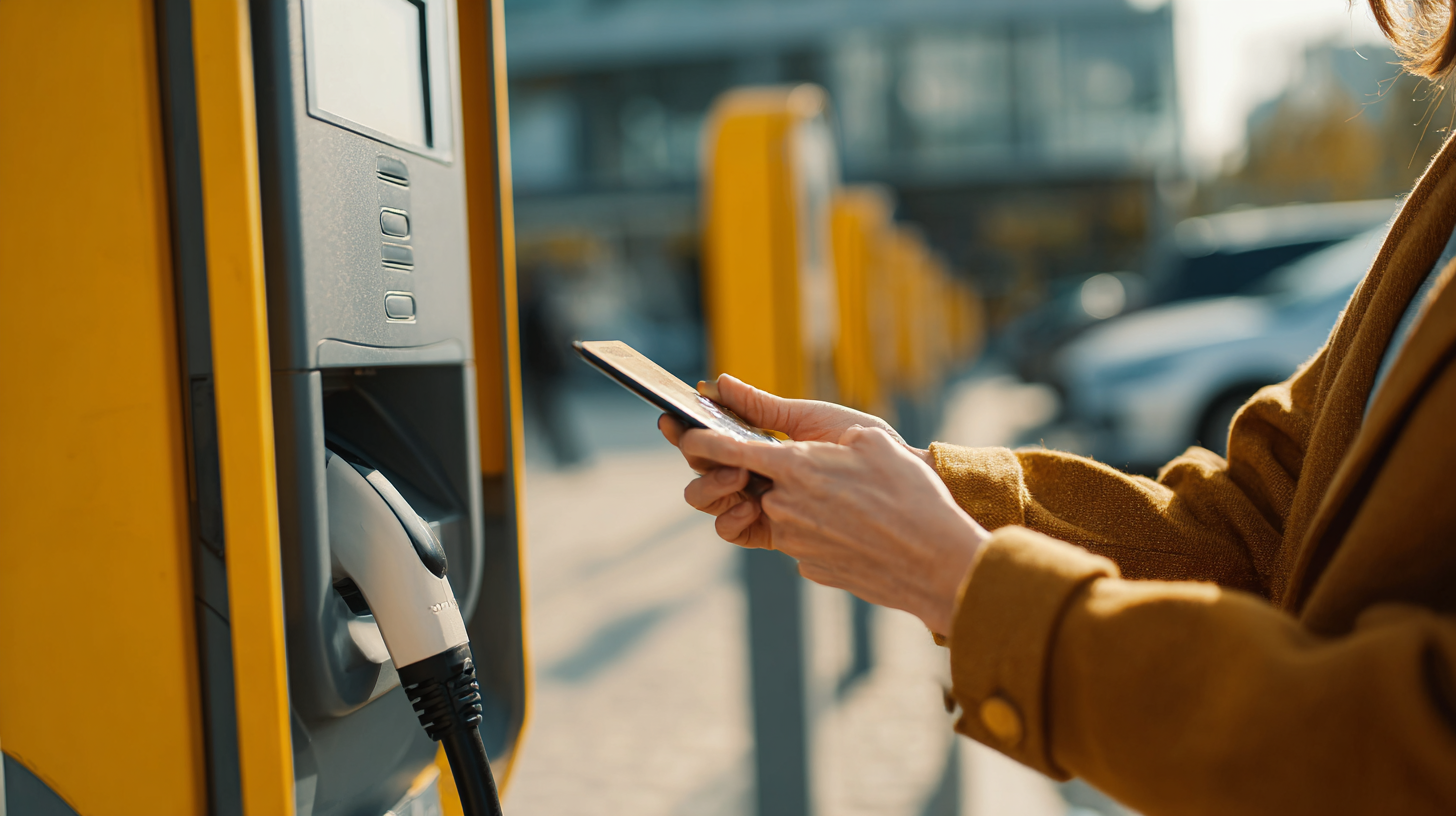 Client scannant un QR code sur une borne de recharge